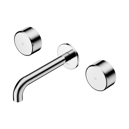 Serenity Wall Basin Set 160mm Spout With Metal Handle Chrome