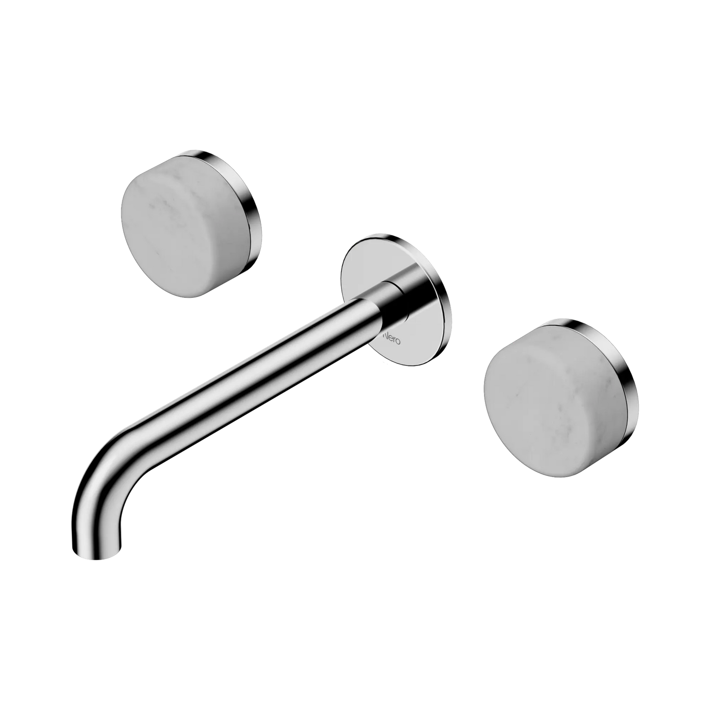 Serenity Wall Basin Set 185mm Spout With Carrara Handle Chrome
