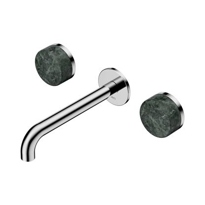 Serenity Wall Basin Set 185mm Spout With Verde Alpi Handle Chrome