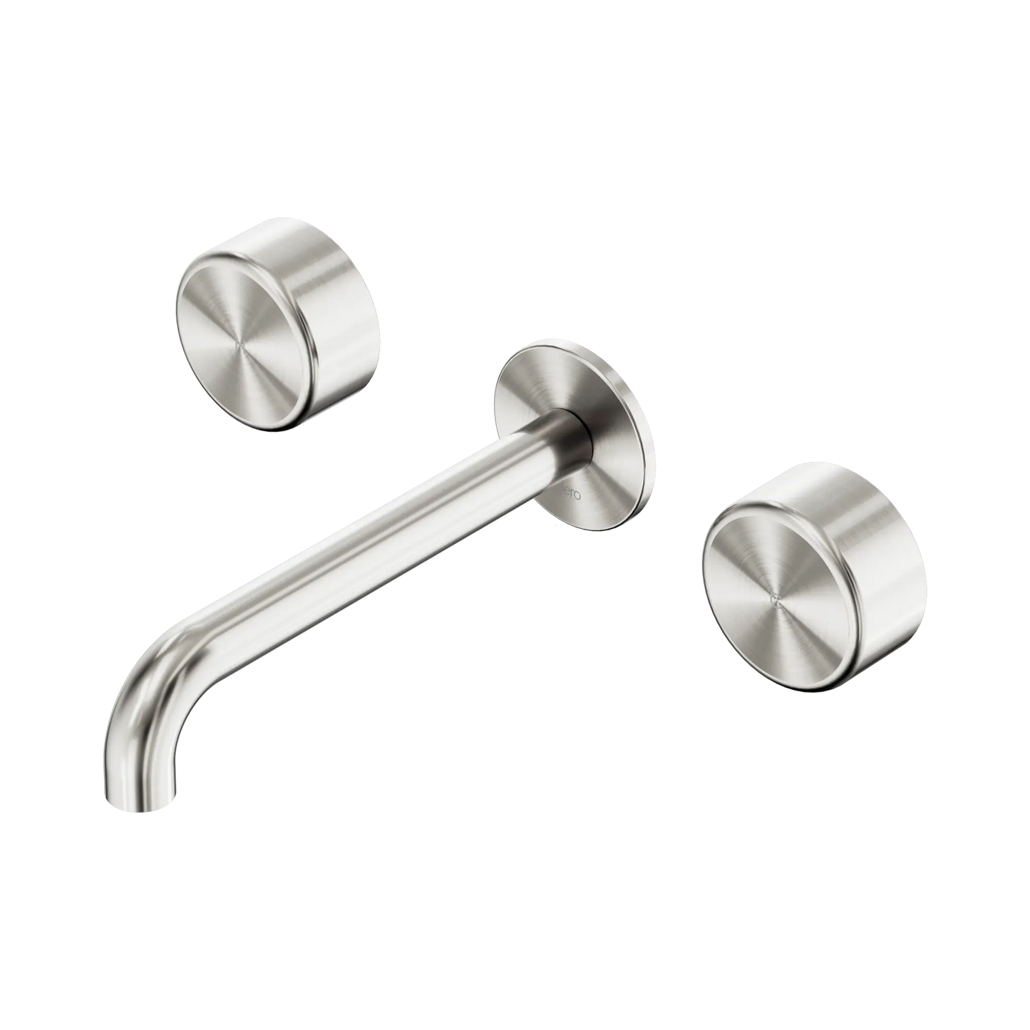 Serenity Wall Basin Set 185mm Spout With Metal Handle Brushed Nickel