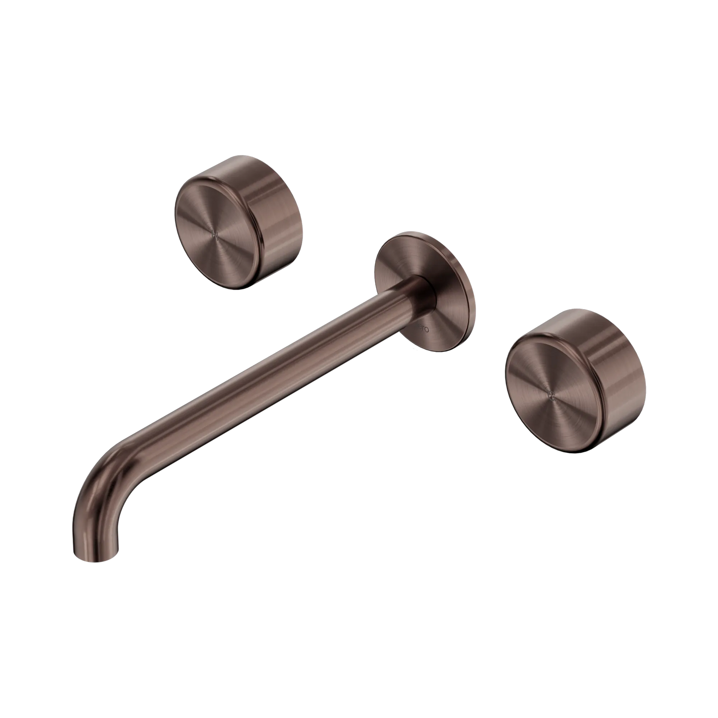 Serenity Wall Basin Set 220mm Spout With Metal Handle Brushed Bronze