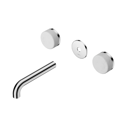 Serenity Wall Basin Set 160mm Spout With Carrara Handle Trim Kit Only Chrome