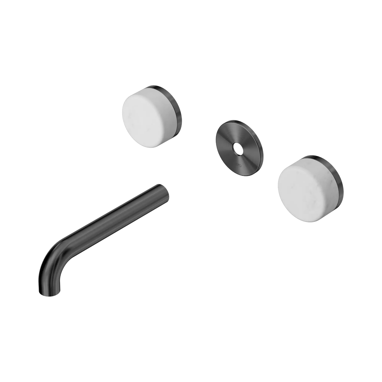 Serenity Wall Basin Set 160mm Spout With Carrara Handle Trim Kit Only Gun Metal
