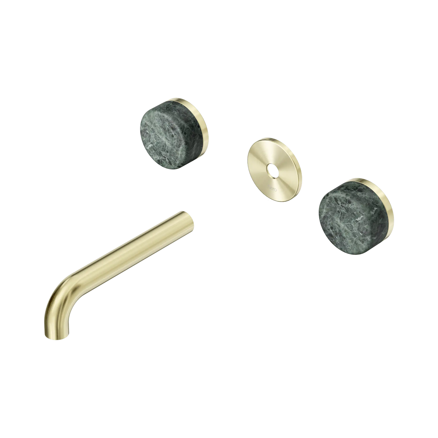 Serenity Wall Basin Set 160mm Spout With Verde Alpi Handle Trim Kit Only Brushed Gold