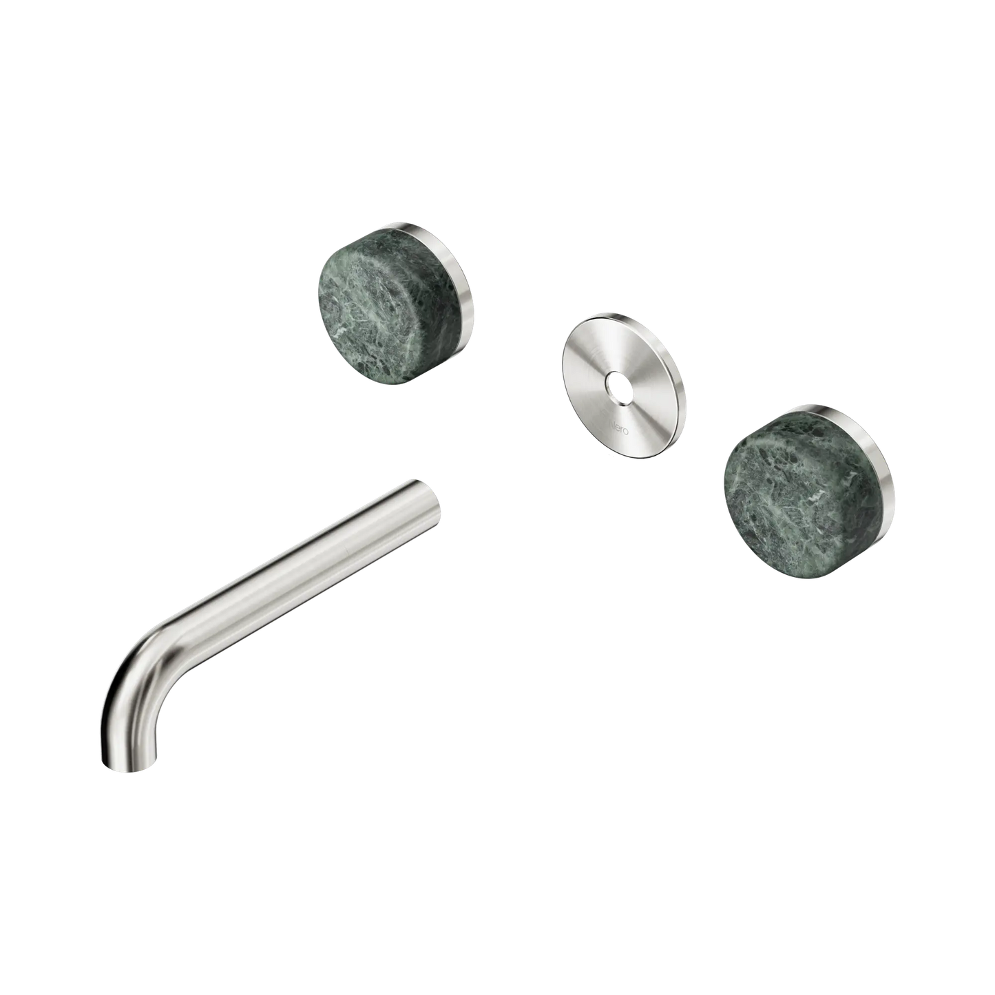 Serenity Wall Basin Set 160mm Spout With Verde Alpi Handle Trim Kit Only Brushed Nickel