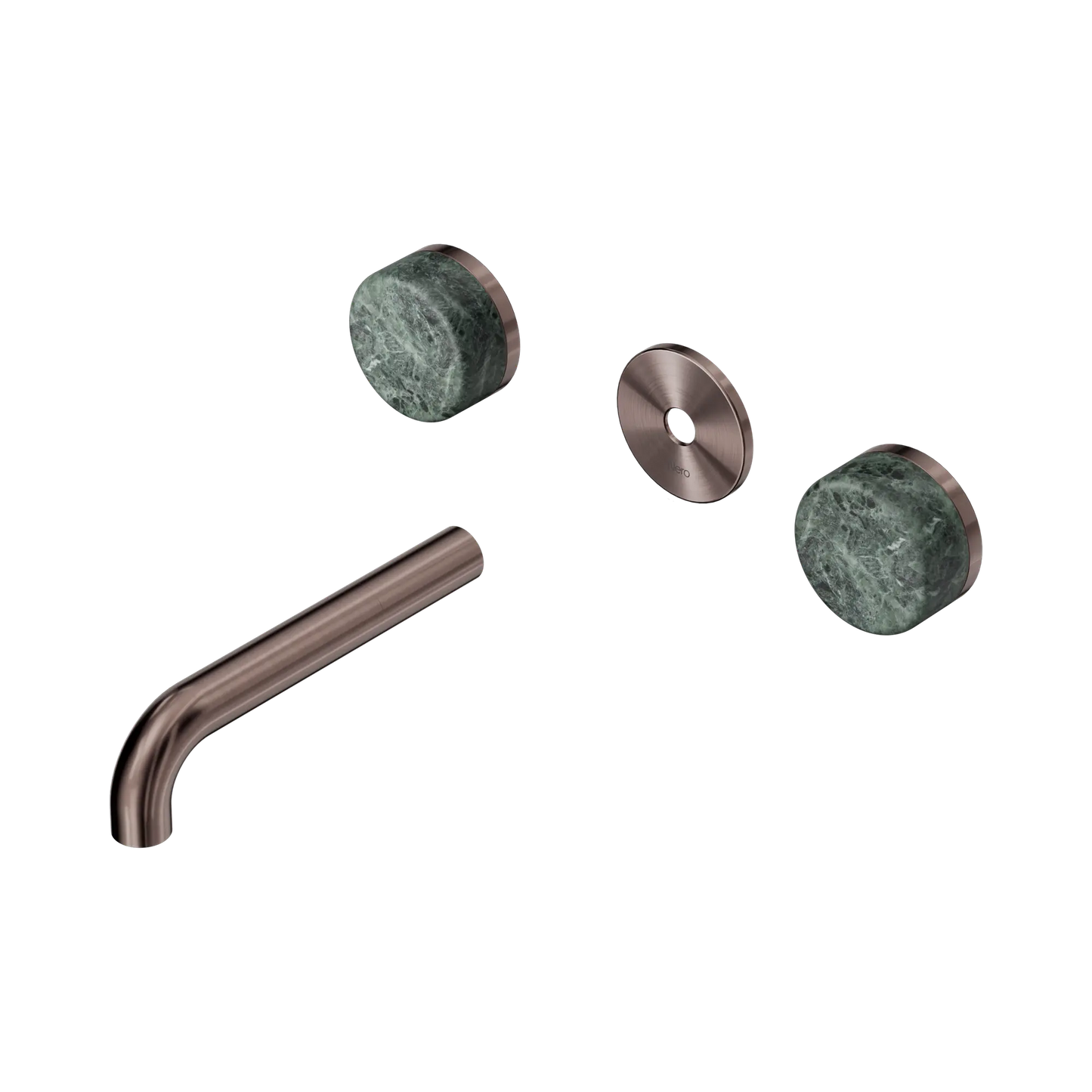 Serenity Wall Basin Set 160mm Spout With Verde Alpi Handle Trim Kit Only Brushed Bronze