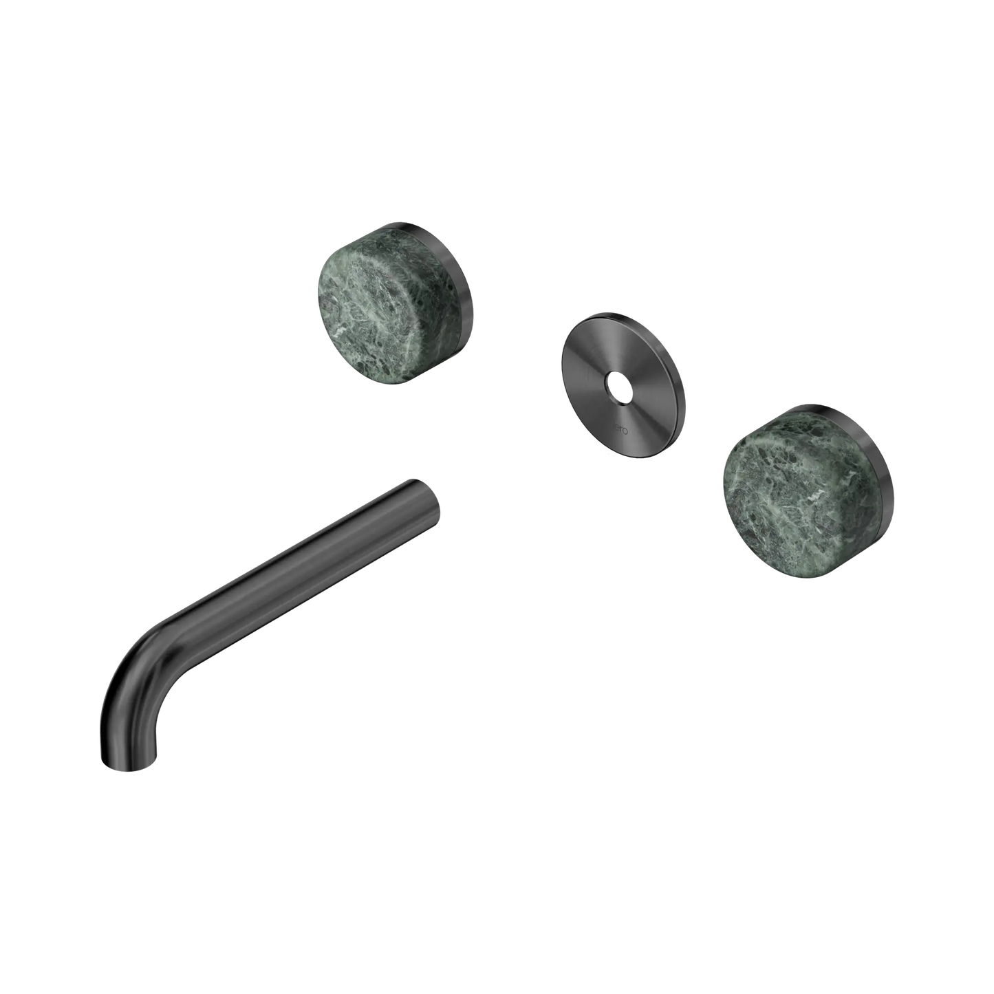 Serenity Wall Basin Set 160mm Spout With Verde Alpi Handle Trim Kit Only Gun Metal