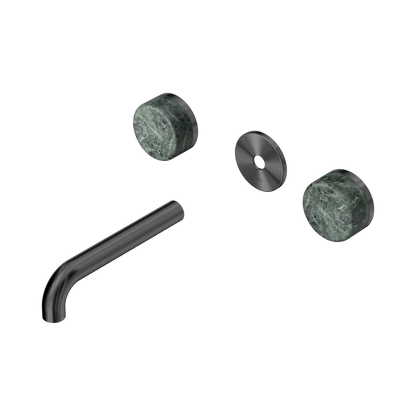 Serenity Wall Basin Set 160mm Spout With Verde Alpi Handle Trim Kit Only Gun Metal
