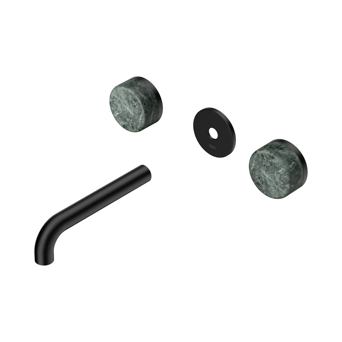 Serenity Wall Basin Set 160mm Spout With Verde Alpi Handle Trim Kit Only Matte Black