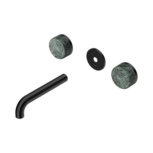 Serenity Wall Basin Set 160mm Spout With Verde Alpi Handle Trim Kit Only Matte Black
