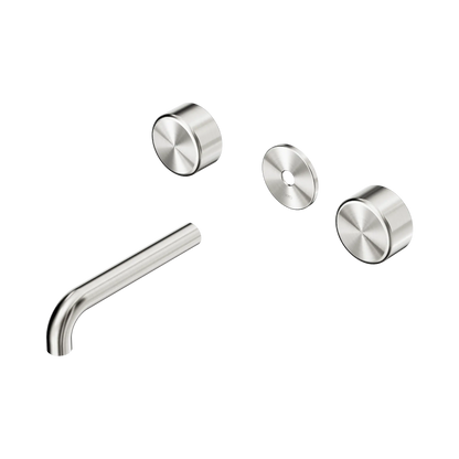 Serenity Wall Basin Set 160mm Spout With Metal Handle Trim Kit Only Brushed Nickel