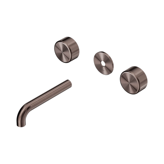 Serenity Wall Basin Set 160mm Spout With Metal Handle Trim Kit Only Brushed Bronze