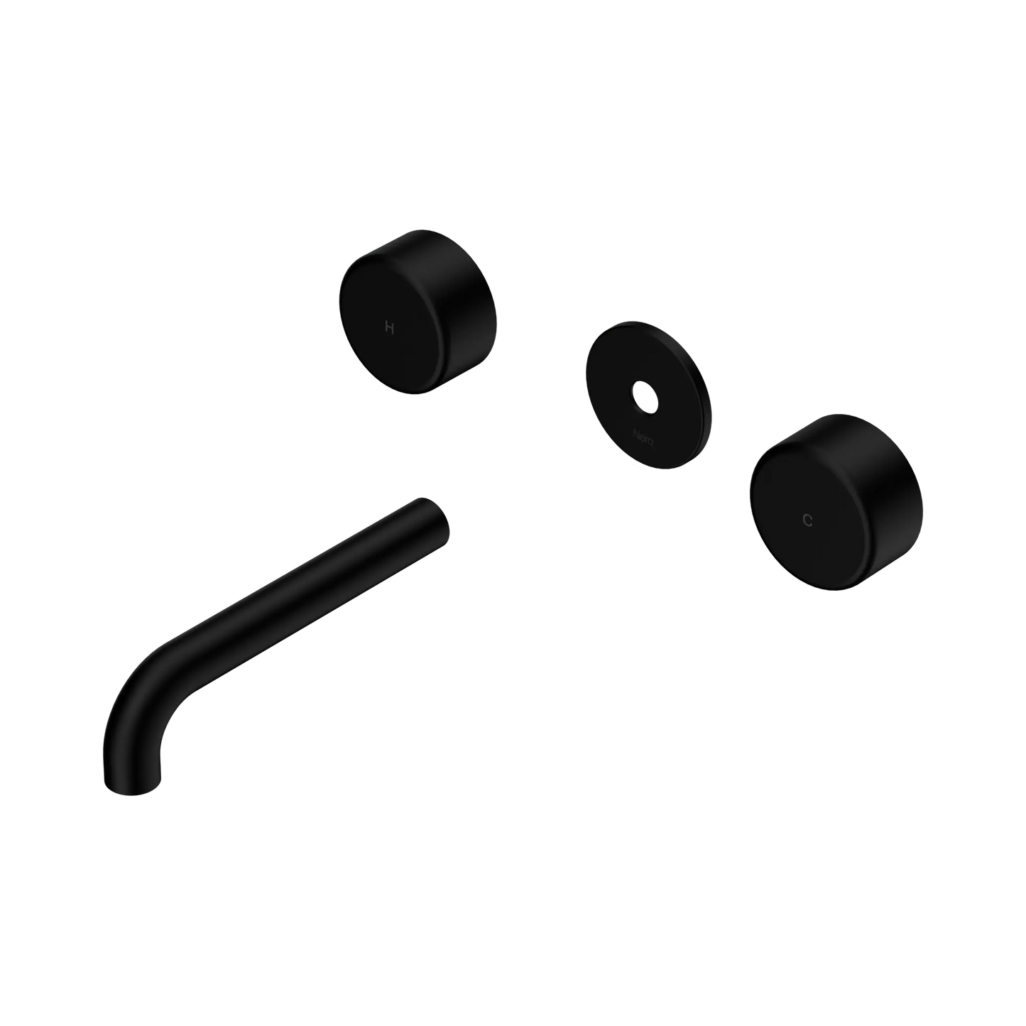 Serenity Wall Basin Set 160mm Spout With Metal Handle Trim Kit Only Matte Black