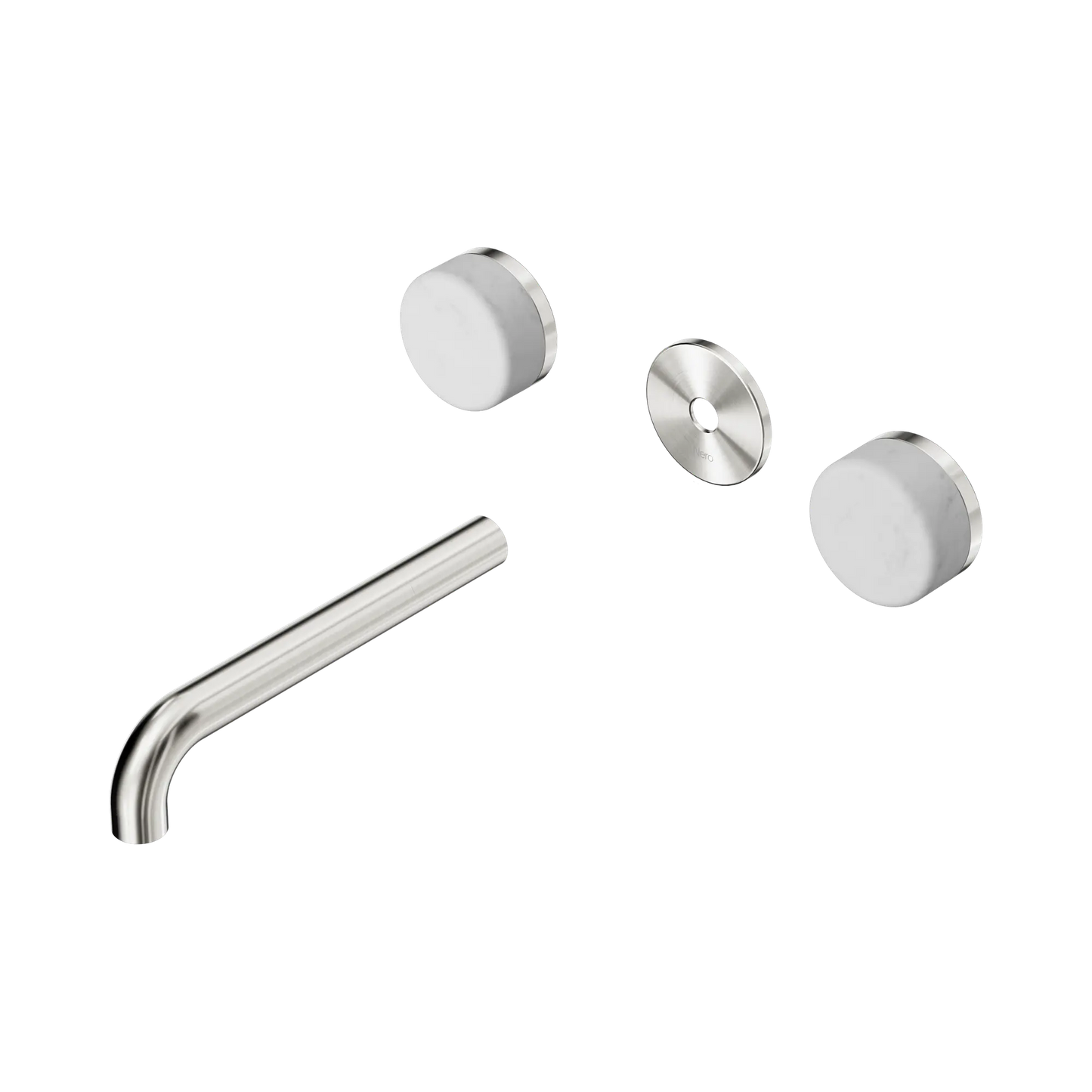 Serenity Wall Basin Set 185mm Spout With Carrara Handle Trim Kit Only Brushed Nickel