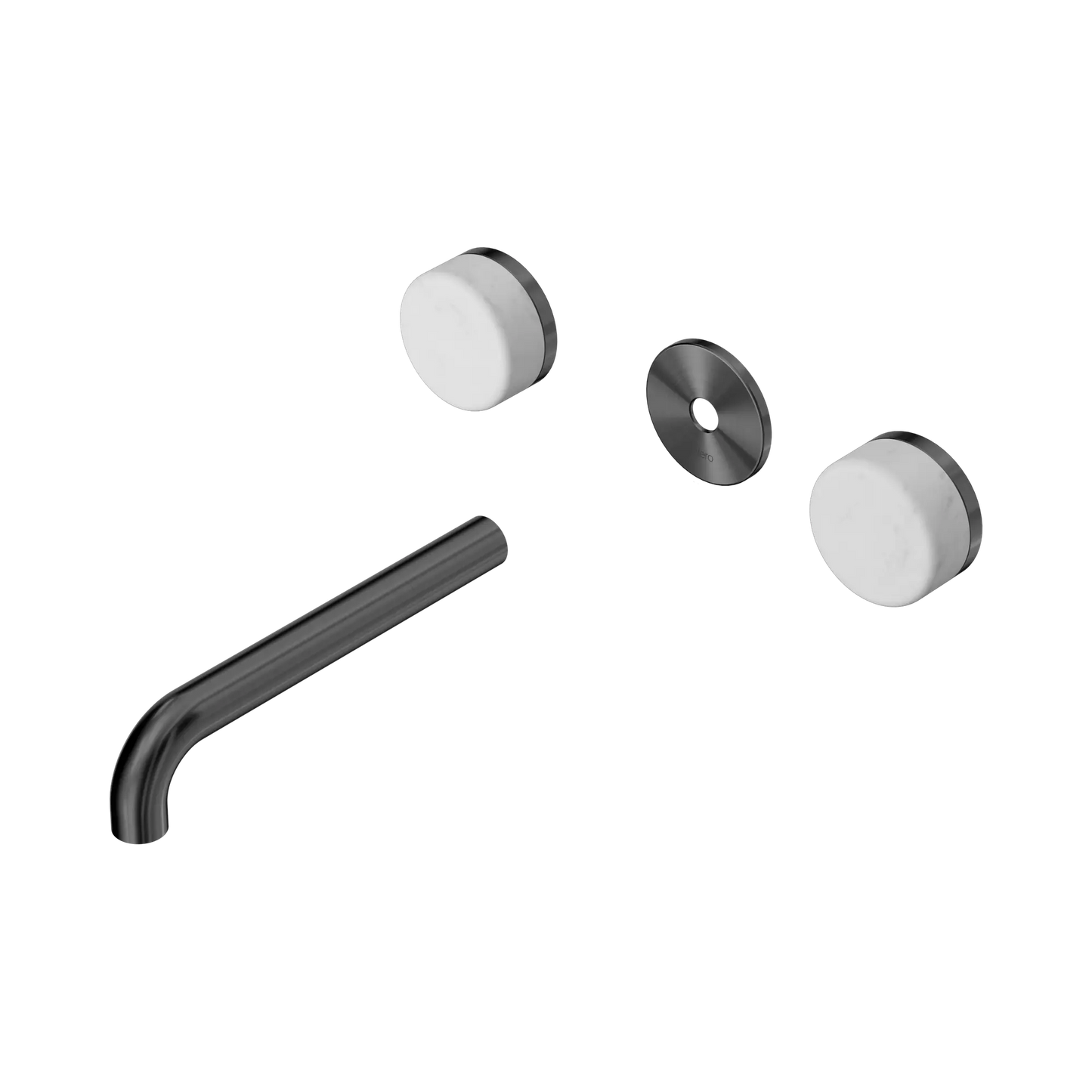 Serenity Wall Basin Set 185mm Spout With Carrara Handle Trim Kit Only Gun Metal