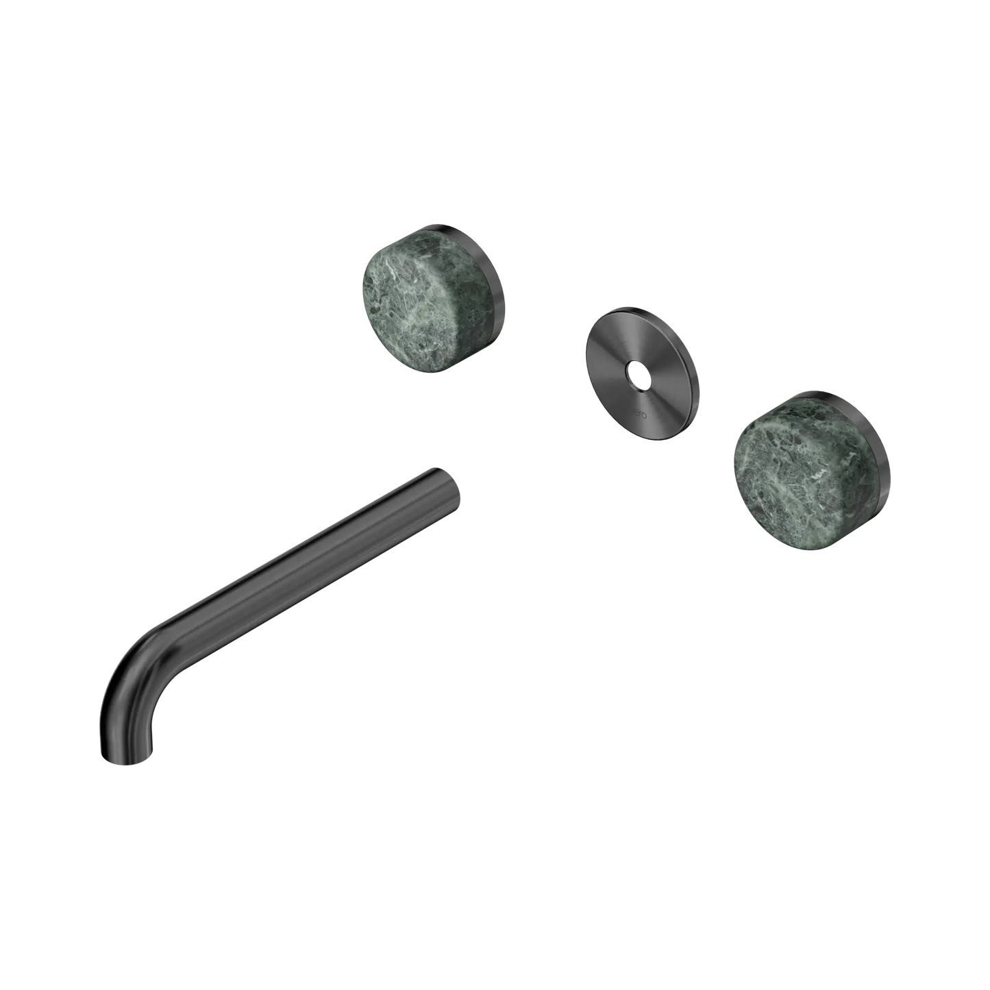 Serenity Wall Basin Set 185mm Spout With Verde Alpi Handle Trim Kit Only Gun Metal