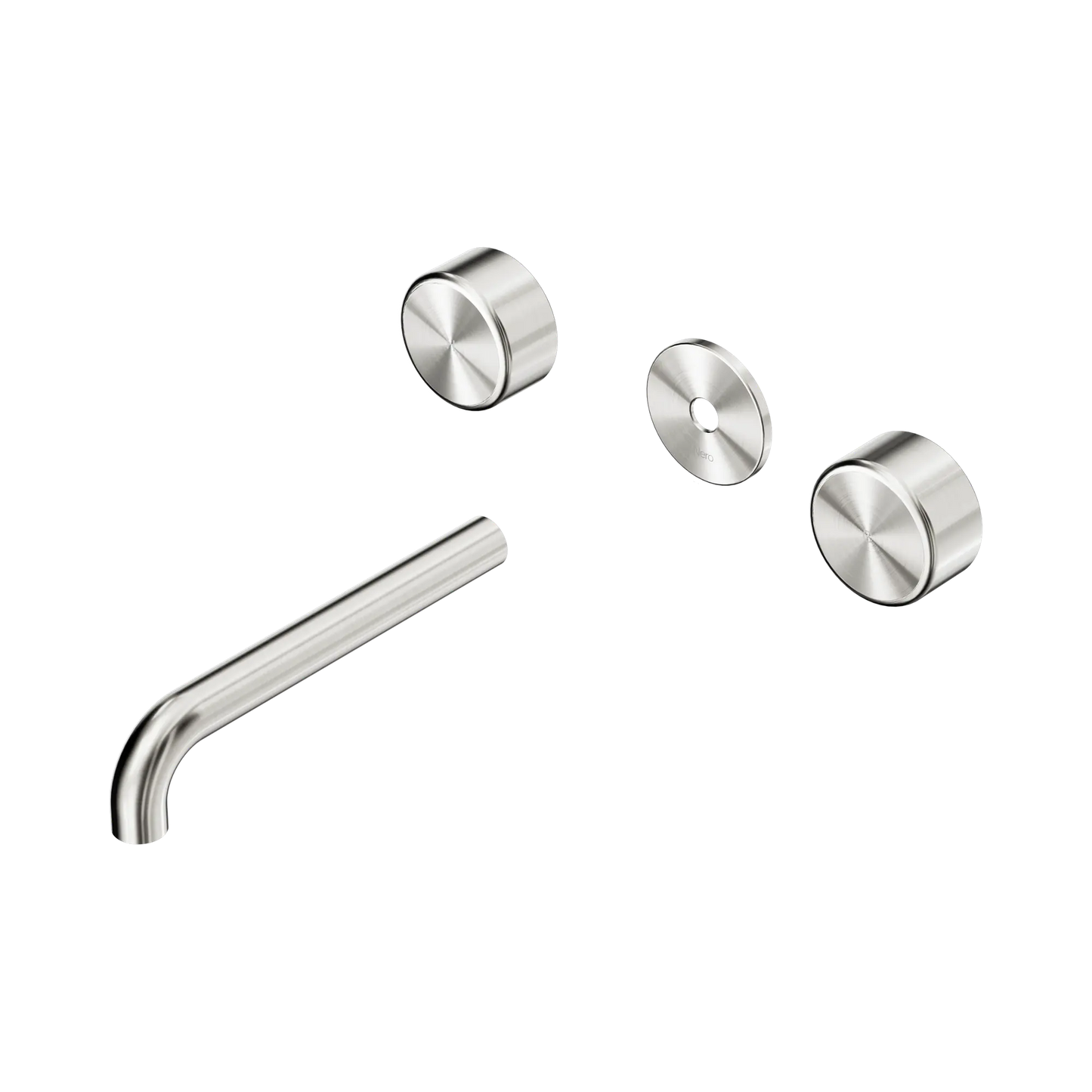 Serenity Wall Basin Set 185mm Spout With Metal Handle Trim Kit Only Brushed Nickel