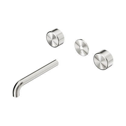 Serenity Wall Basin Set 185mm Spout With Metal Handle Trim Kit Only Brushed Nickel