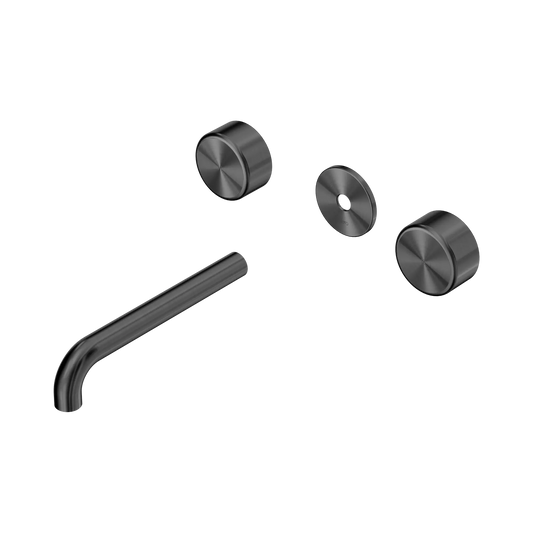 Serenity Wall Basin Set 185mm Spout With Metal Handle Trim Kit Only Gun Metal