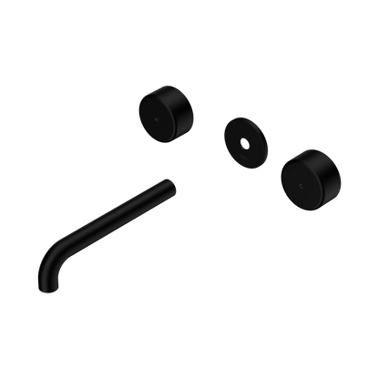 Serenity Wall Basin Set 185mm Spout With Metal Handle Trim Kit Only Matte Black