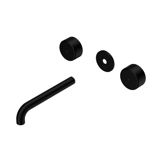 Serenity Wall Basin Set 185mm Spout With Metal Handle Trim Kit Only Matte Black