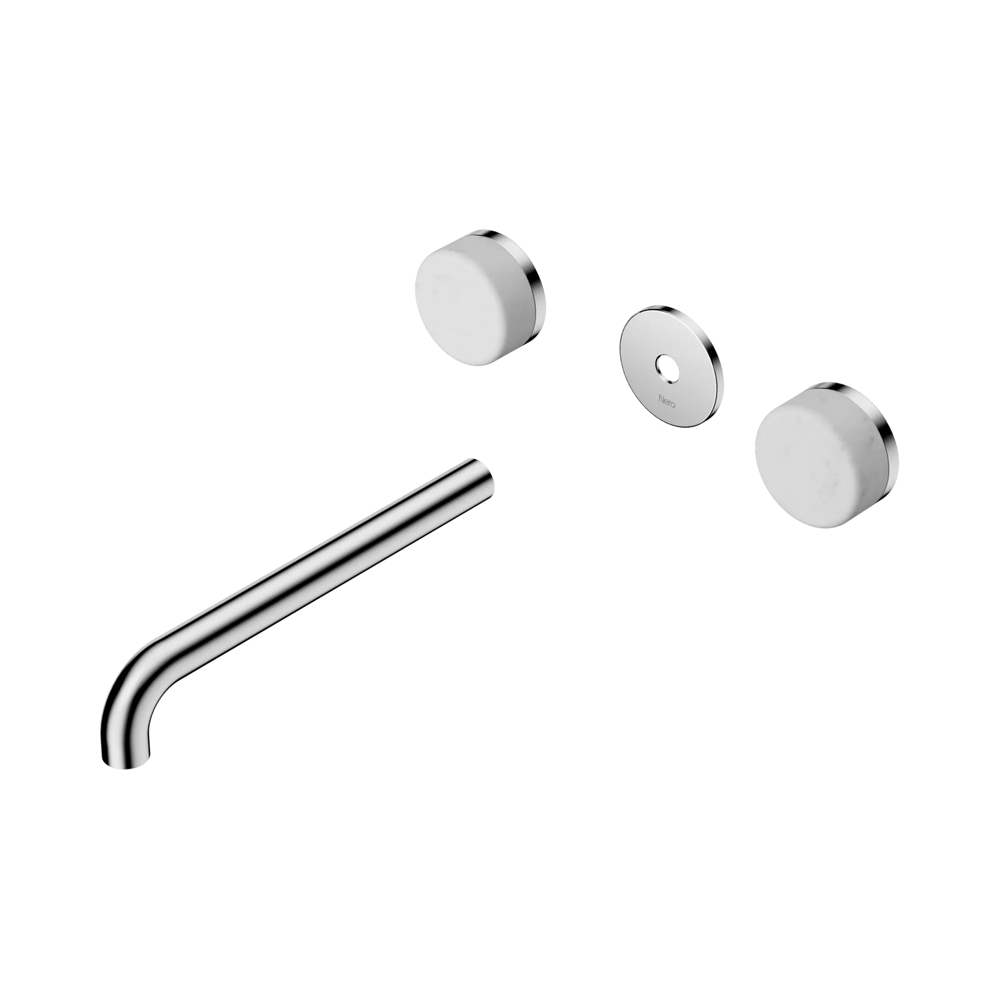 Serenity Wall Basin Set 220mm Spout With Carrara Handle Trim Kit Only Chrome