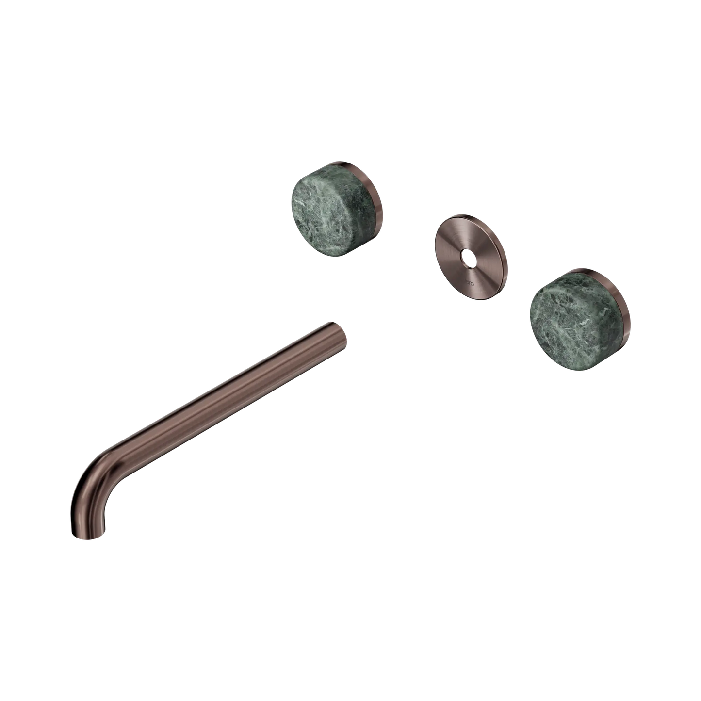 Serenity Wall Basin Set 220mm Spout With Verde Alpi Handle Trim Kit Only Brushed Bronze