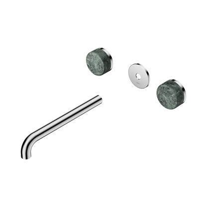 Serenity Wall Basin Set 220mm Spout With Verde Alpi Handle Trim Kit Only Chrome