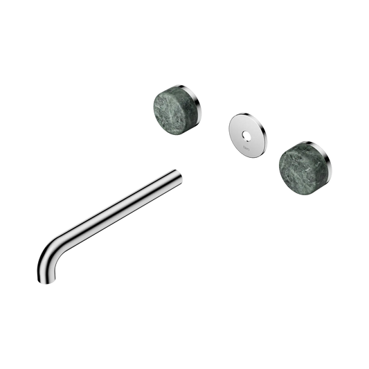 Serenity Wall Basin Set 220mm Spout With Verde Alpi Handle Trim Kit Only Chrome