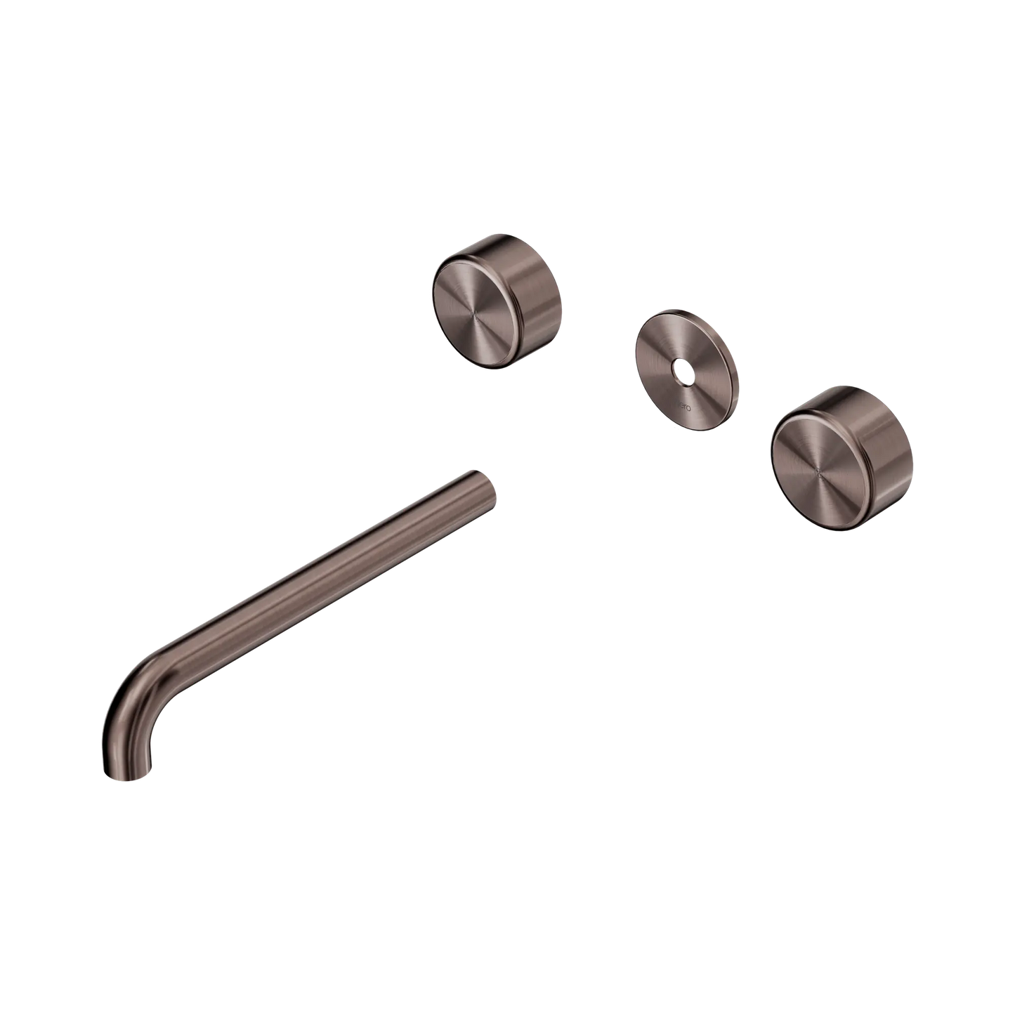 Serenity Wall Basin Set 220mm Spout With Metal Handle Trim Kit Only Brushed Bronze
