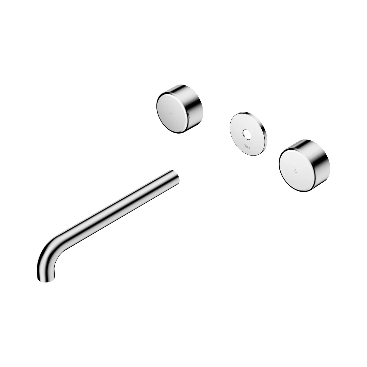 Serenity Wall Basin Set 220mm Spout With Metal Handle Trim Kit Only Chrome