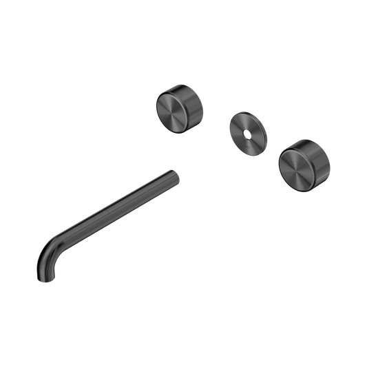Serenity Wall Basin Set 220mm Spout With Metal Handle Trim Kit Only Gun Metal