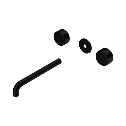 Serenity Wall Basin Set 220mm Spout With Metal Handle Trim Kit Only Matte Black