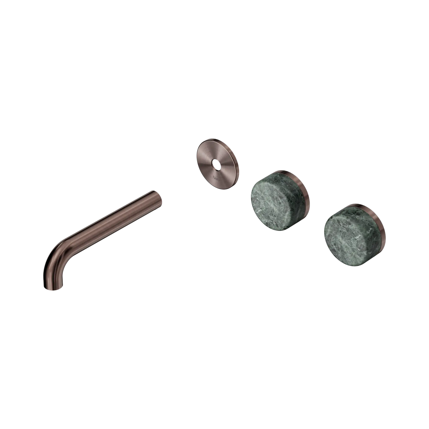 Serenity Wall Basin Set 160mm Offset Spout With Verde Alpi Handle Trim Kit Only Brushed Bronze