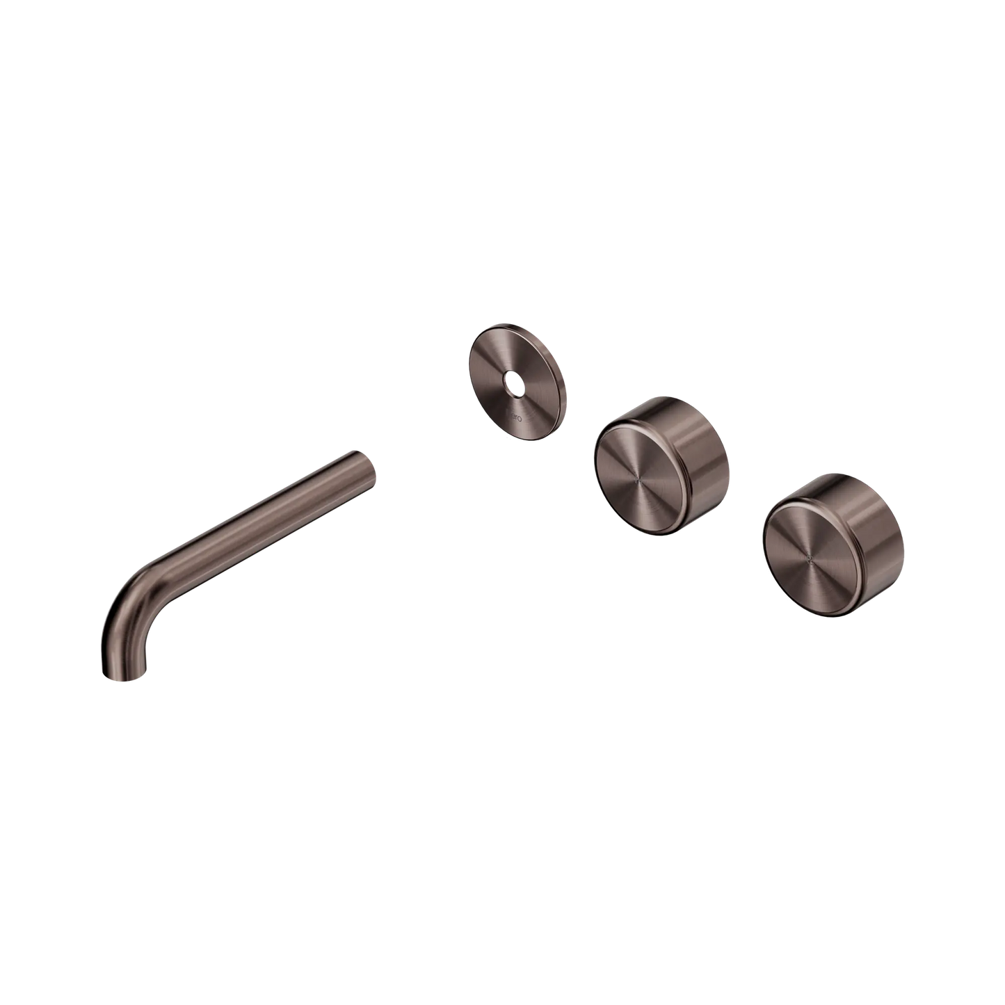 Serenity Wall Basin Set 160mm Offset Spout With Metal Handle Trim Kit Only Brushed Bronze