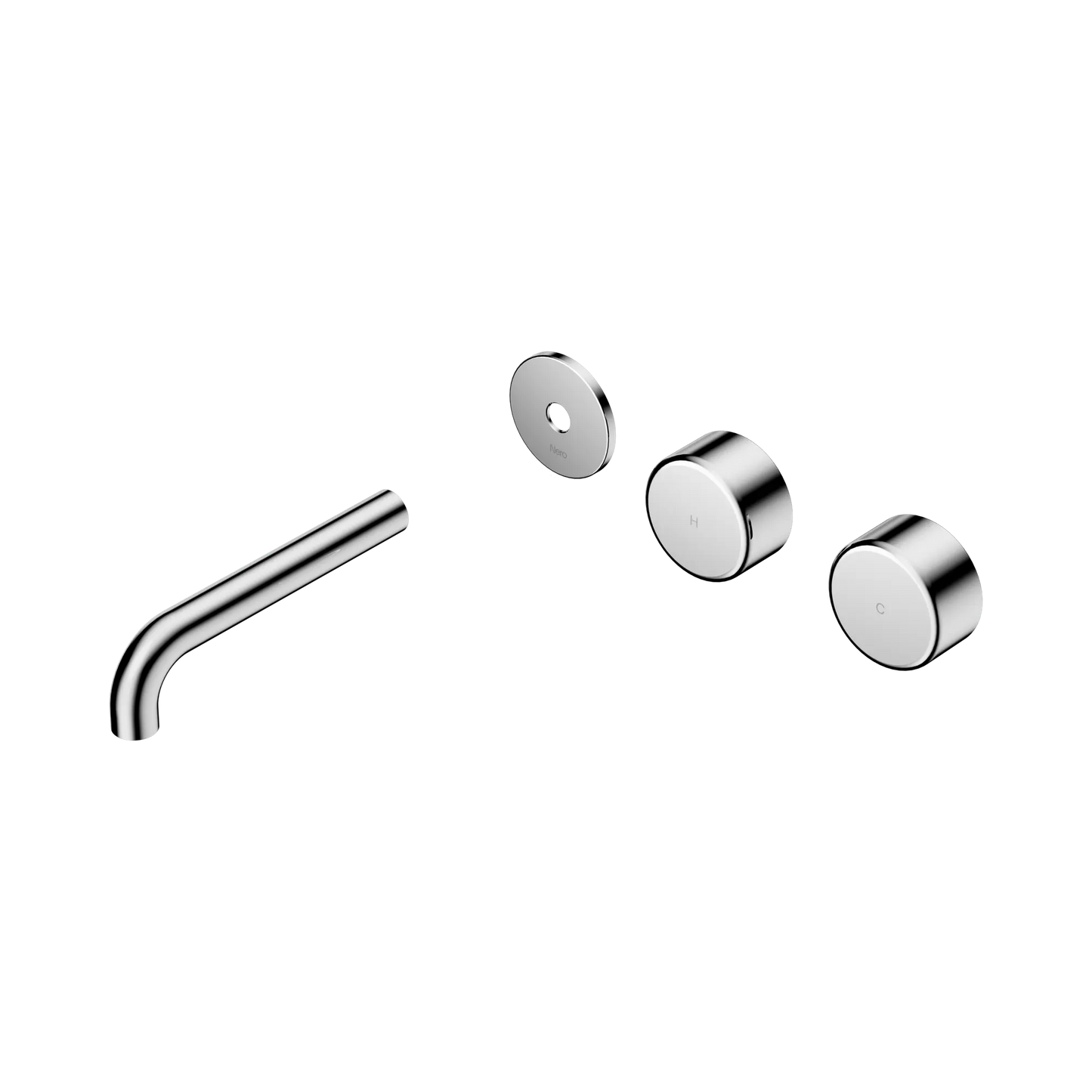 Serenity Wall Basin Set 160mm Offset Spout With Metal Handle Trim Kit Only Chrome