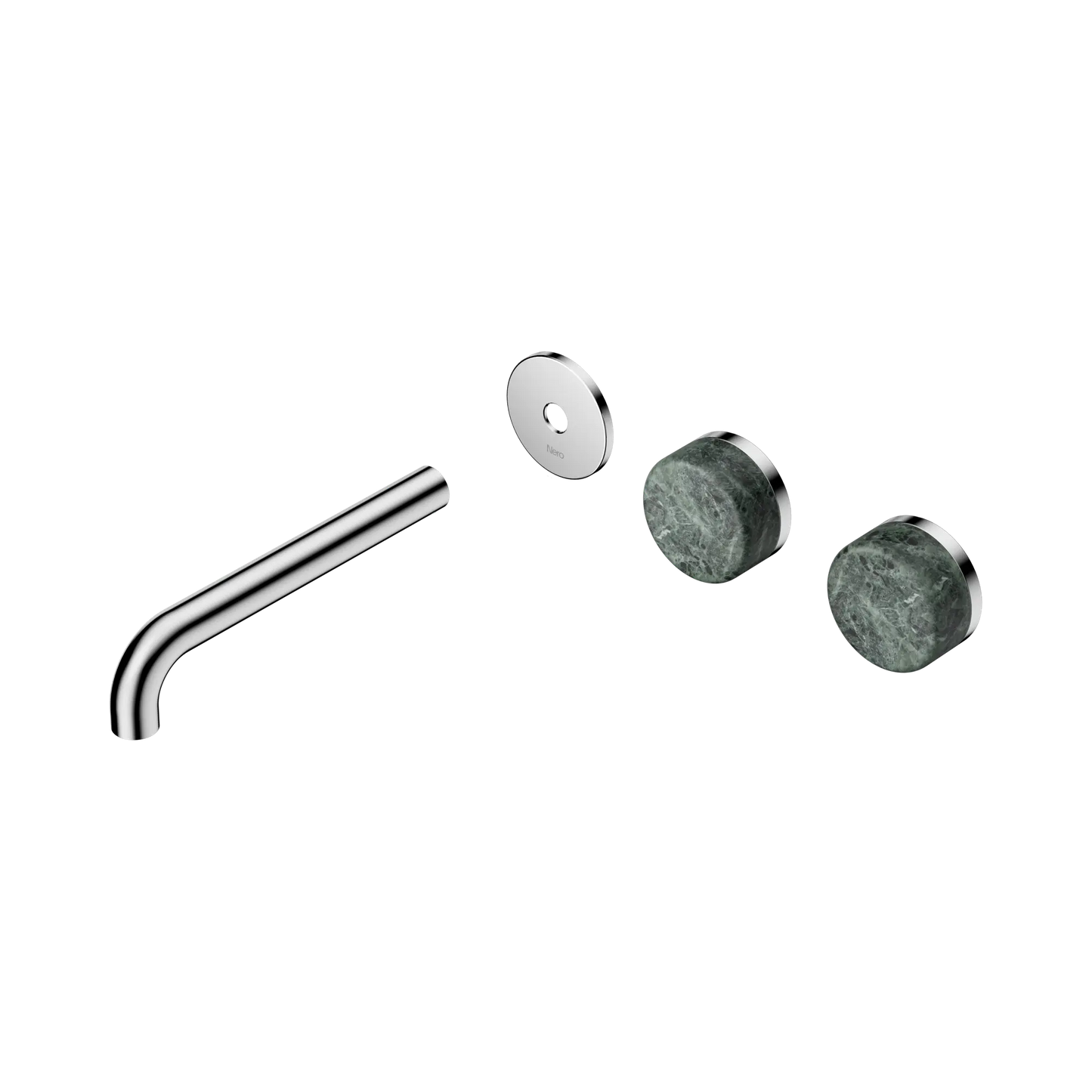 Serenity Wall Basin Set 185mm Offset Spout With Verde Alpi Handle Trim Kit Only Chrome