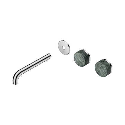 Serenity Wall Basin Set 185mm Offset Spout With Verde Alpi Handle Trim Kit Only Chrome