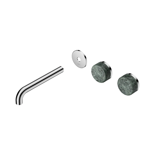 Serenity Wall Basin Set 185mm Offset Spout With Verde Alpi Handle Trim Kit Only Chrome