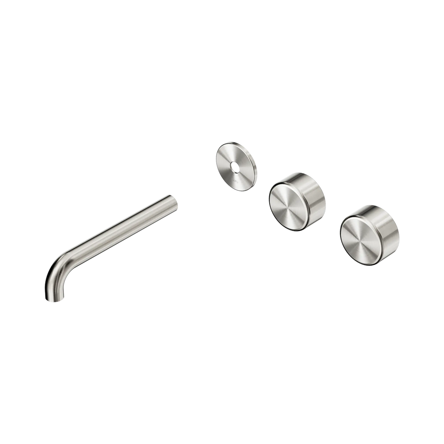 Serenity Wall Basin Set 185mm Offset Spout With Metal Handle Trim Kit Only Brushed Nickel
