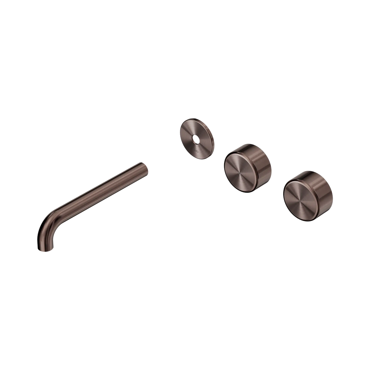 Serenity Wall Basin Set 185mm Offset Spout With Metal Handle Trim Kit Only Brushed Bronze