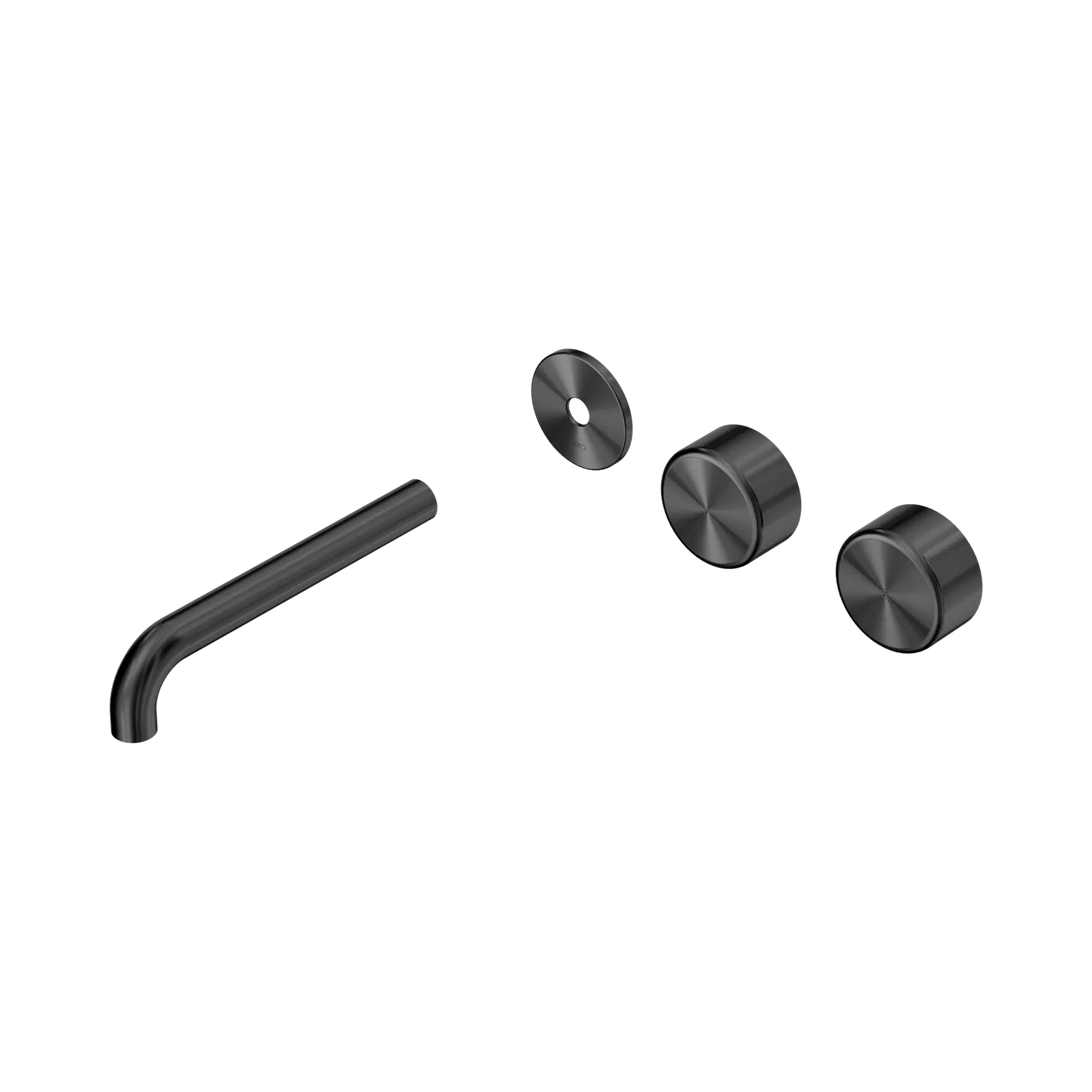 Serenity Wall Basin Set 185mm Offset Spout With Metal Handle Trim Kit Only Gun Metal