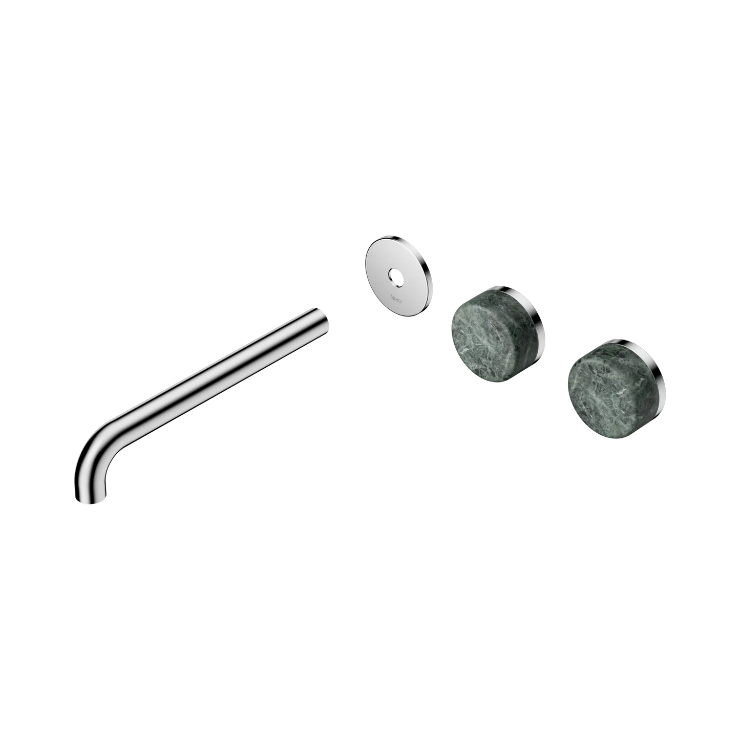 Serenity Wall Basin Set 220mm Offset Spout With Verde Alpi Handle Trim Kit Only Chrome