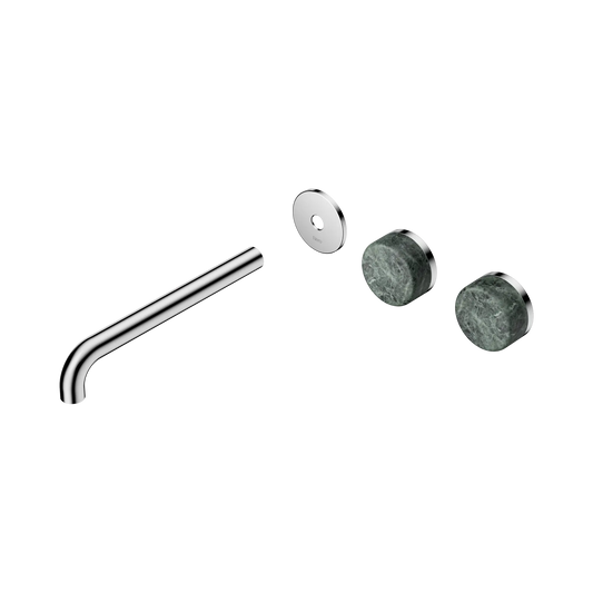 Serenity Wall Basin Set 220mm Offset Spout With Verde Alpi Handle Trim Kit Only Chrome