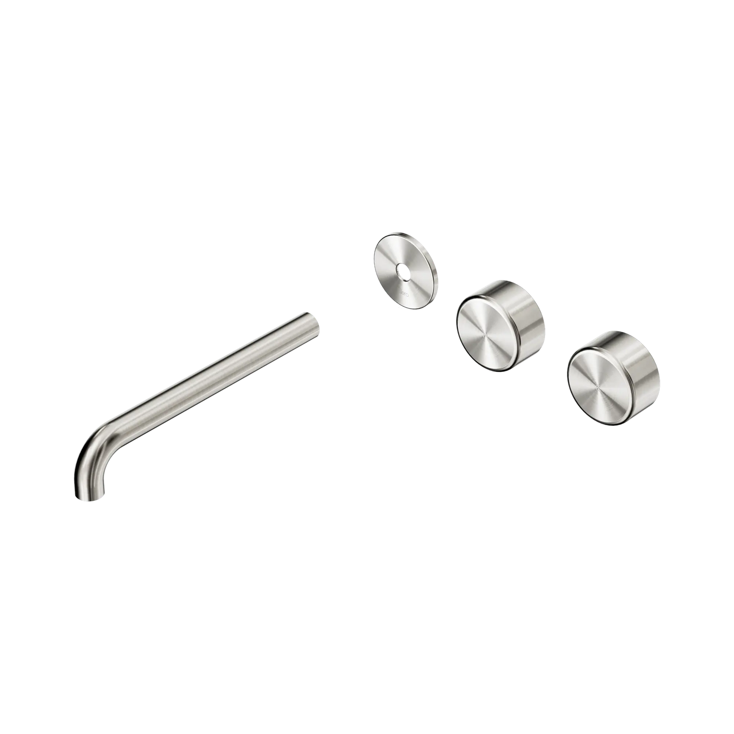 Serenity Wall Basin Set 220mm Offset Spout With Metal Handle Trim Kit Only Brushed Nickel