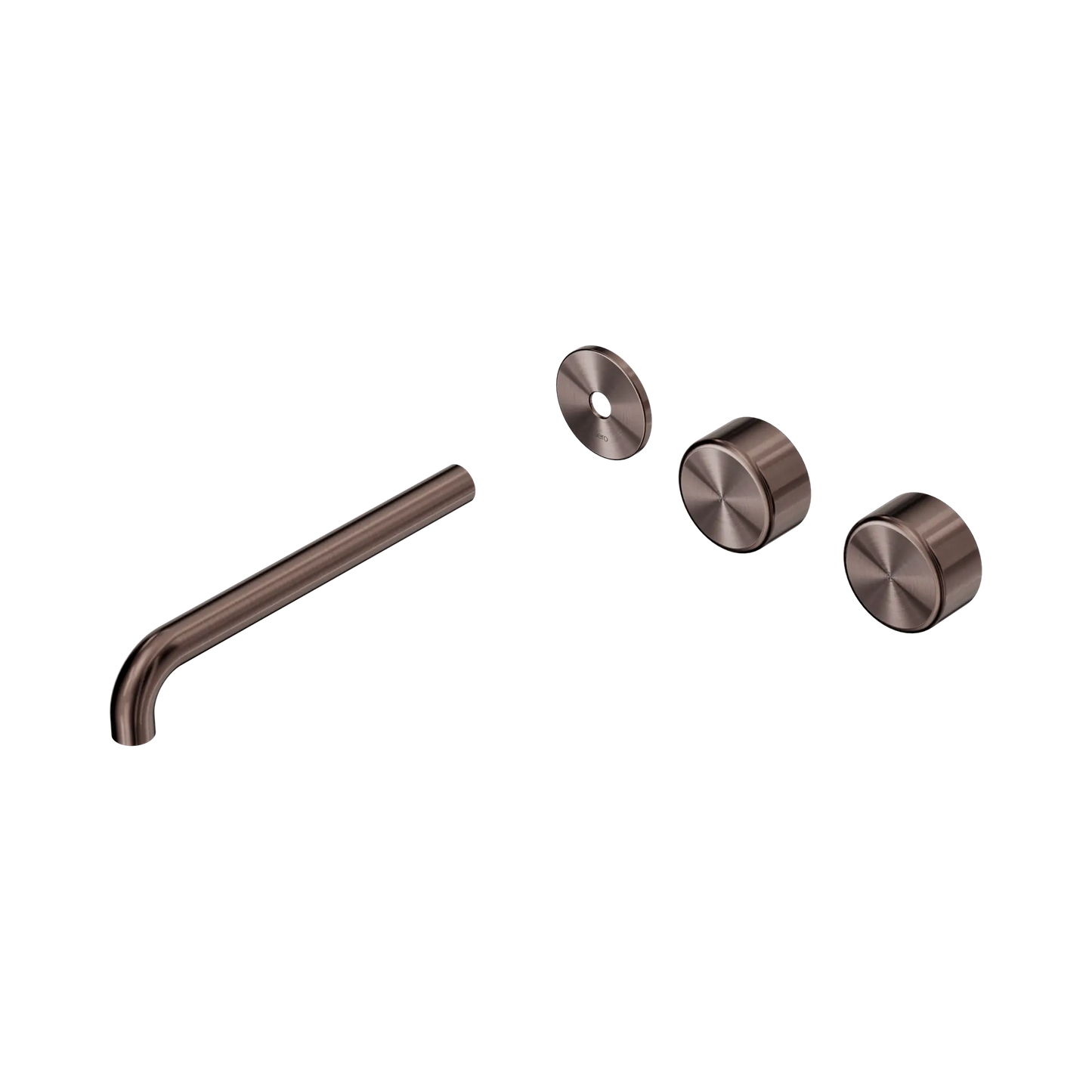 Serenity Wall Basin Set 220mm Offset Spout With Metal Handle Trim Kit Only Brushed Bronze