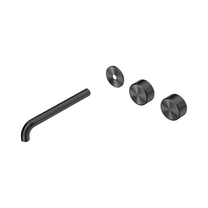 Serenity Wall Basin Set 220mm Offset Spout With Metal Handle Trim Kit Only Gun Metal