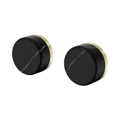 Serenity Wall Top Assembly With Marquina Black Handle Brushed Gold