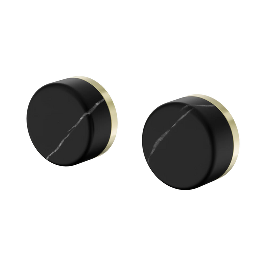 Serenity Wall Top Assembly With Marquina Black Handle Brushed Gold