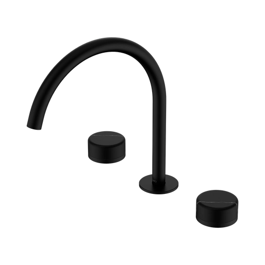Serenity Bath/Kitchen Set Arc Spout With Marquina Black Handle Matte Black